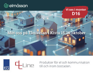 Vi är på plats på ELMÄSSAN Stockholm 2025 i Kista den 15-16 oktober.
Vi ses i monter D:16!
